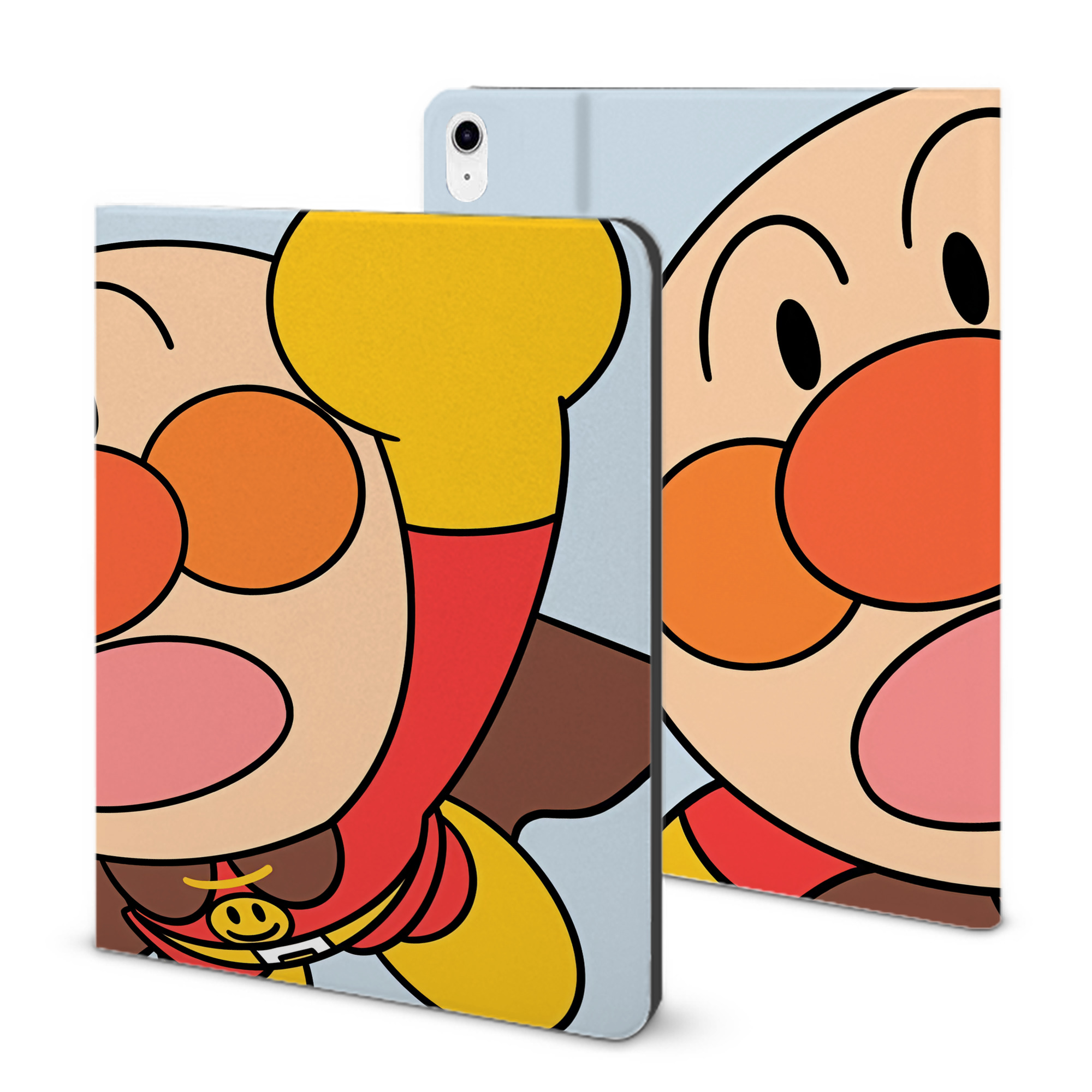 （画像用） アンパンマン Anpanman IPad ケース ブック型 PUレザー TPU 耐衝撃 軽量 薄型 ペン収納なし 全面保護 IPad 各モデル対応
